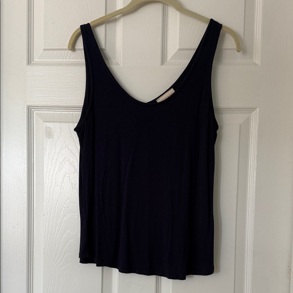 Elegant Navy Sleeveless Tank Top